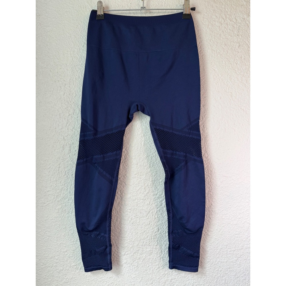 Fabletics Navy Blue Seamless Mesh High Waisted Leggings Small